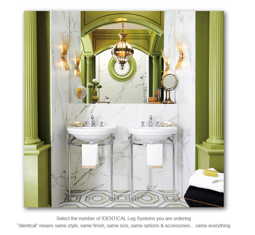 His & Hers matching Petite Renaissance Vanity Consoles