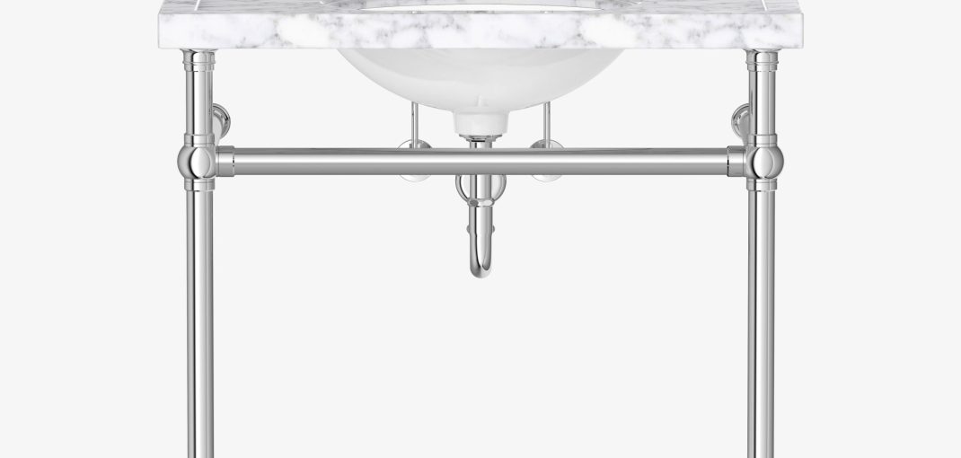 Tapered Foot Vanity Leg System with marble top
