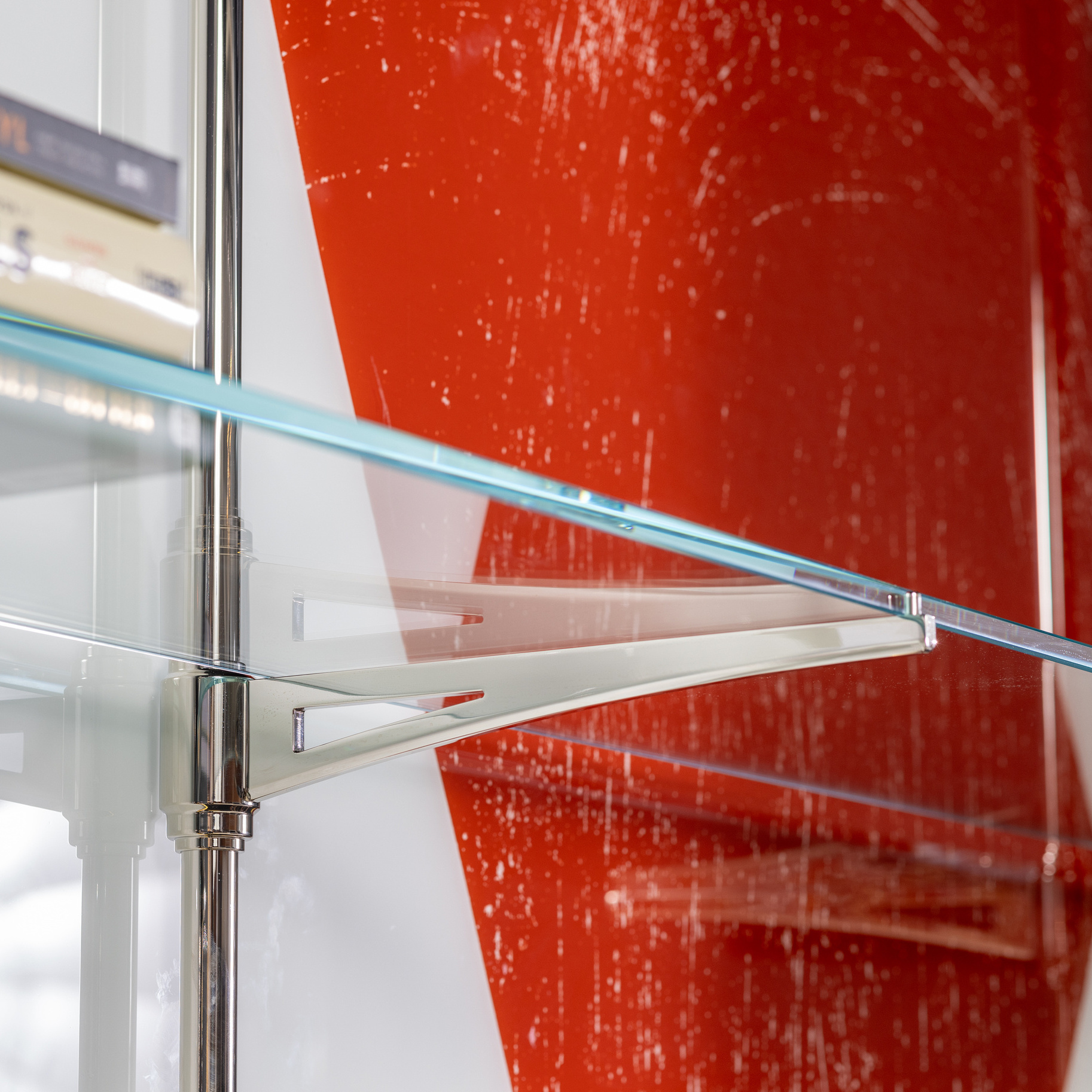 Rack style Cantilever Designer Shelf detail