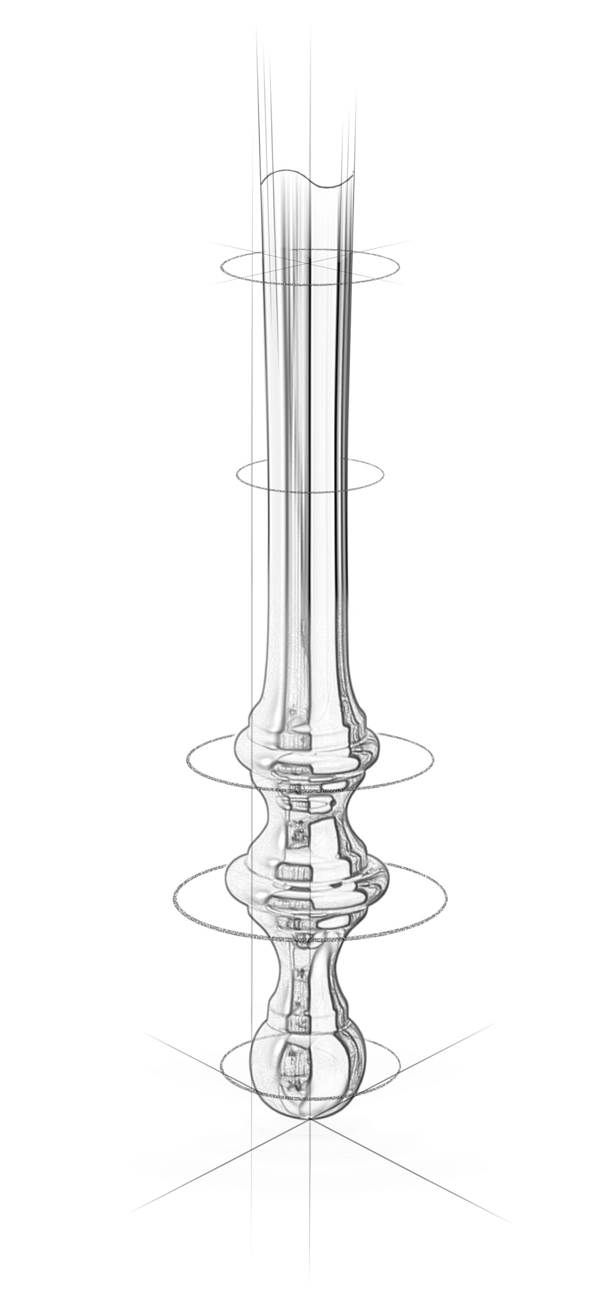 Architectural sketch of the Soho style Designer Kitchen Leg