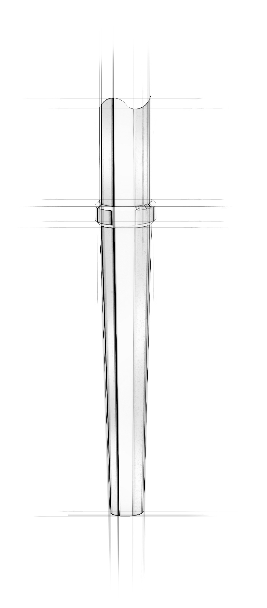 Architectural sketch of a Modern style Foot