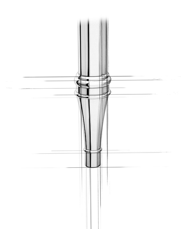 Architectural sketch of a Tapered Foot