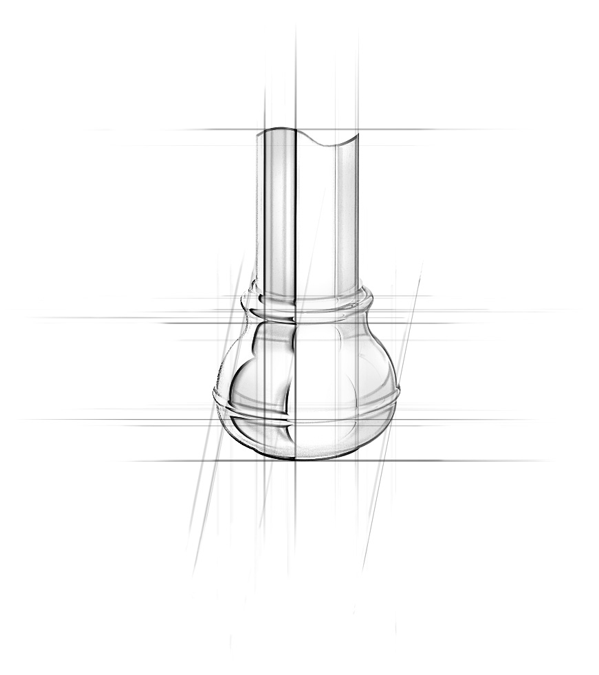 Architectural sketch of a Bun Foot style Furniture Foot