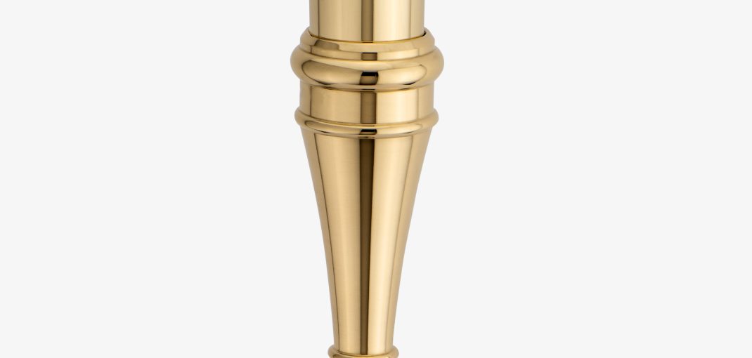 Essex style foot in polished brass