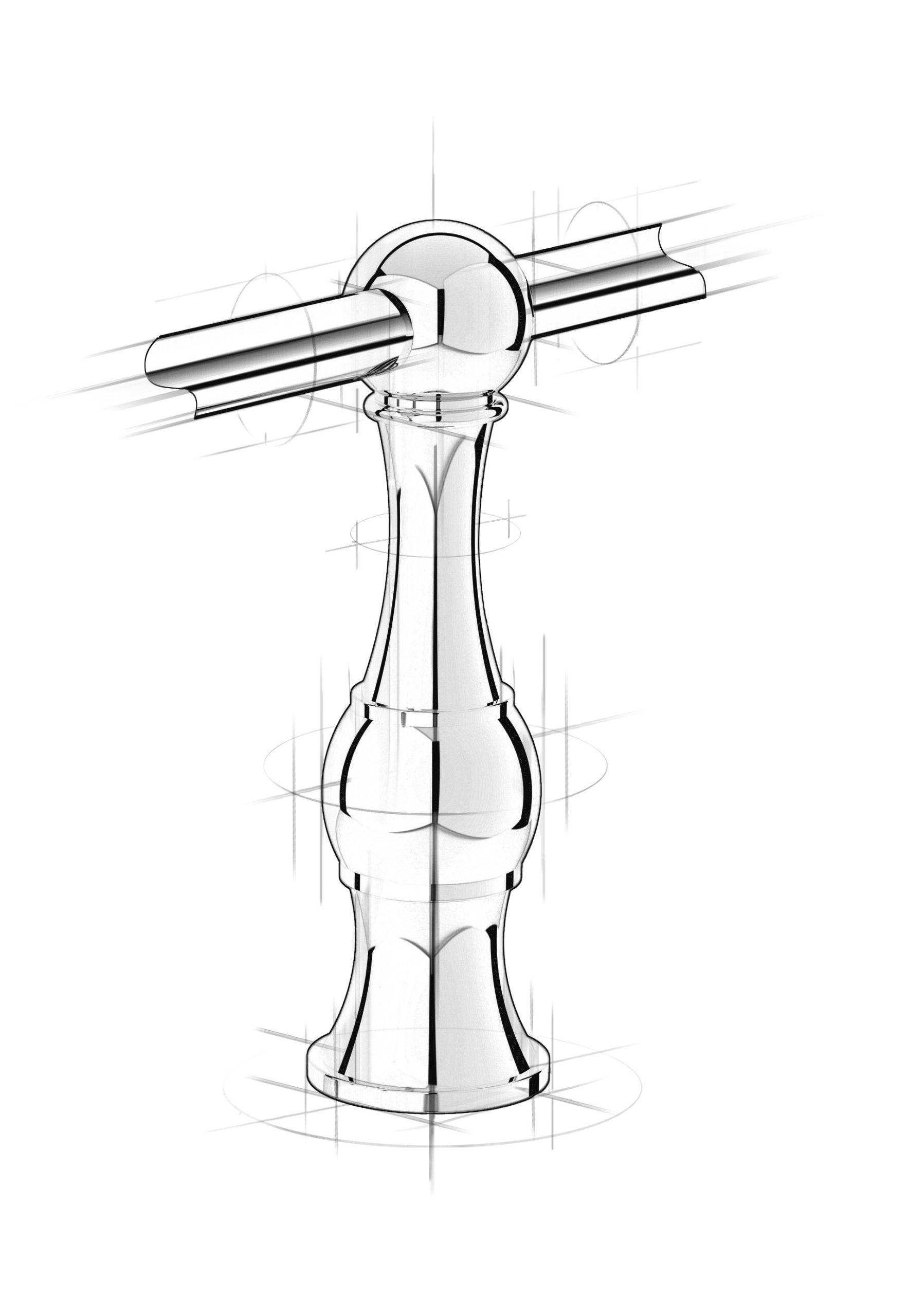 Architectural sketch of a Gallery Rail