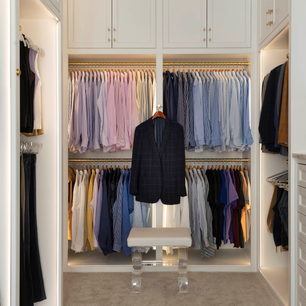 Concealed-screw mounted polished brass Closet Rods