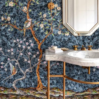 Renaissance style Vanity in satin brass