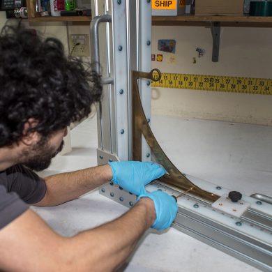 Assembling a Regency Style Bracket using a precision alignment jig.