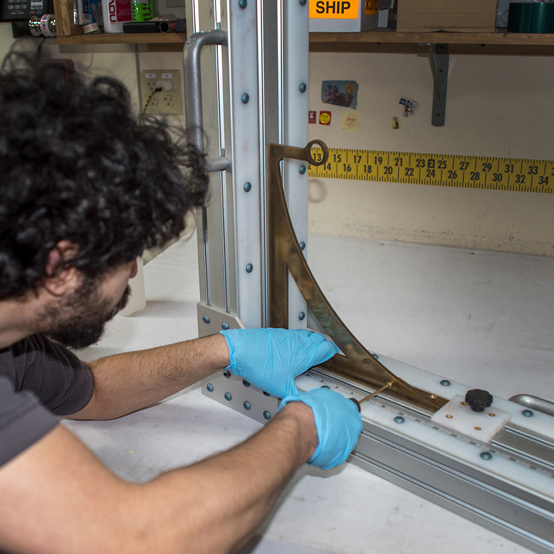 Assembling a Regency Style Bracket using a precision alignment jig.
