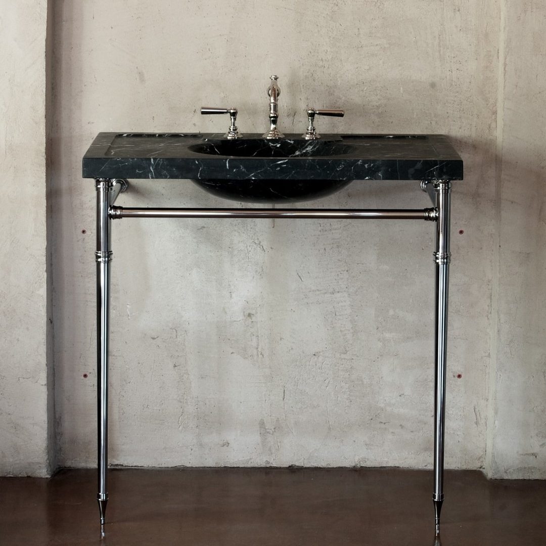 Essex style Vanity Leg System in polished nickel