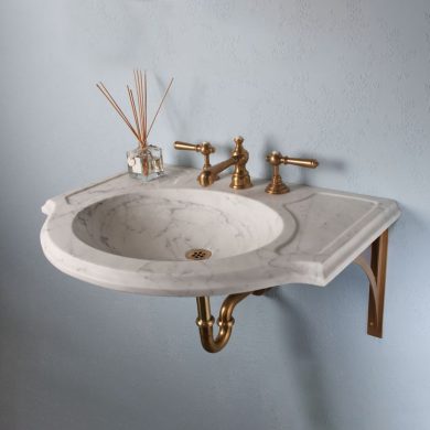 Regency style Vanity wall-mount in aged brass