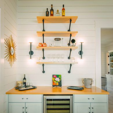 Signature style Bracket Designer Shelving in matte black