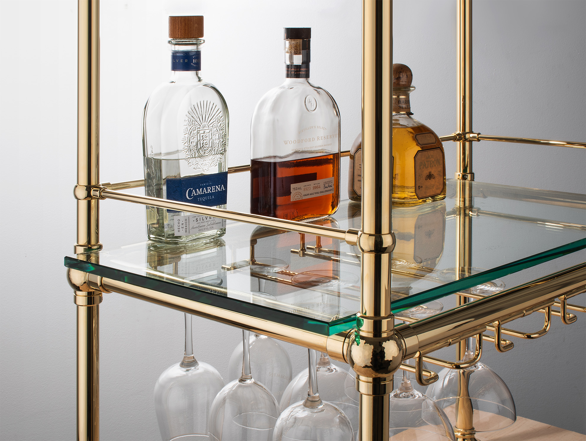 Bottle rails, shown with rear and side rails.