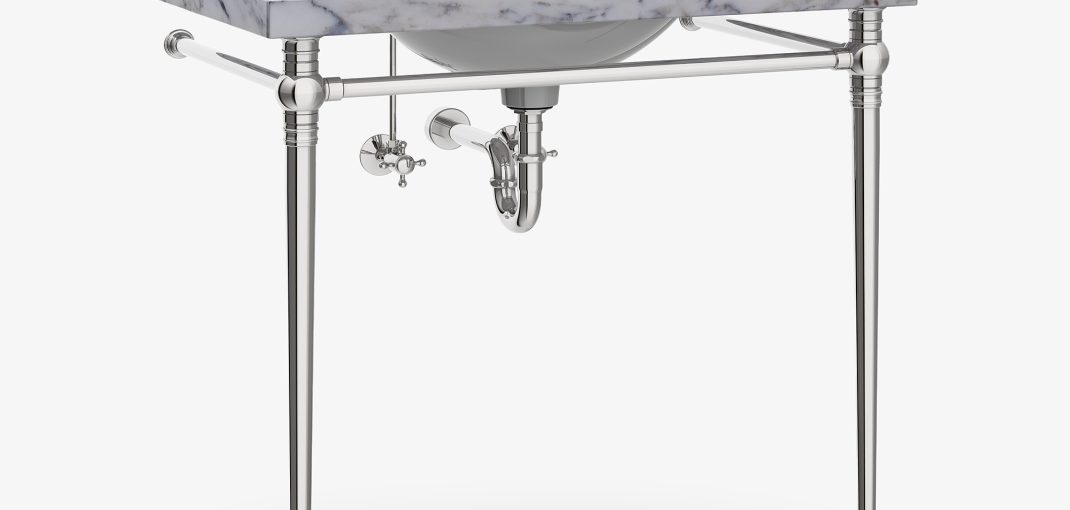 Kingston style Vanity Leg System in polished nickel