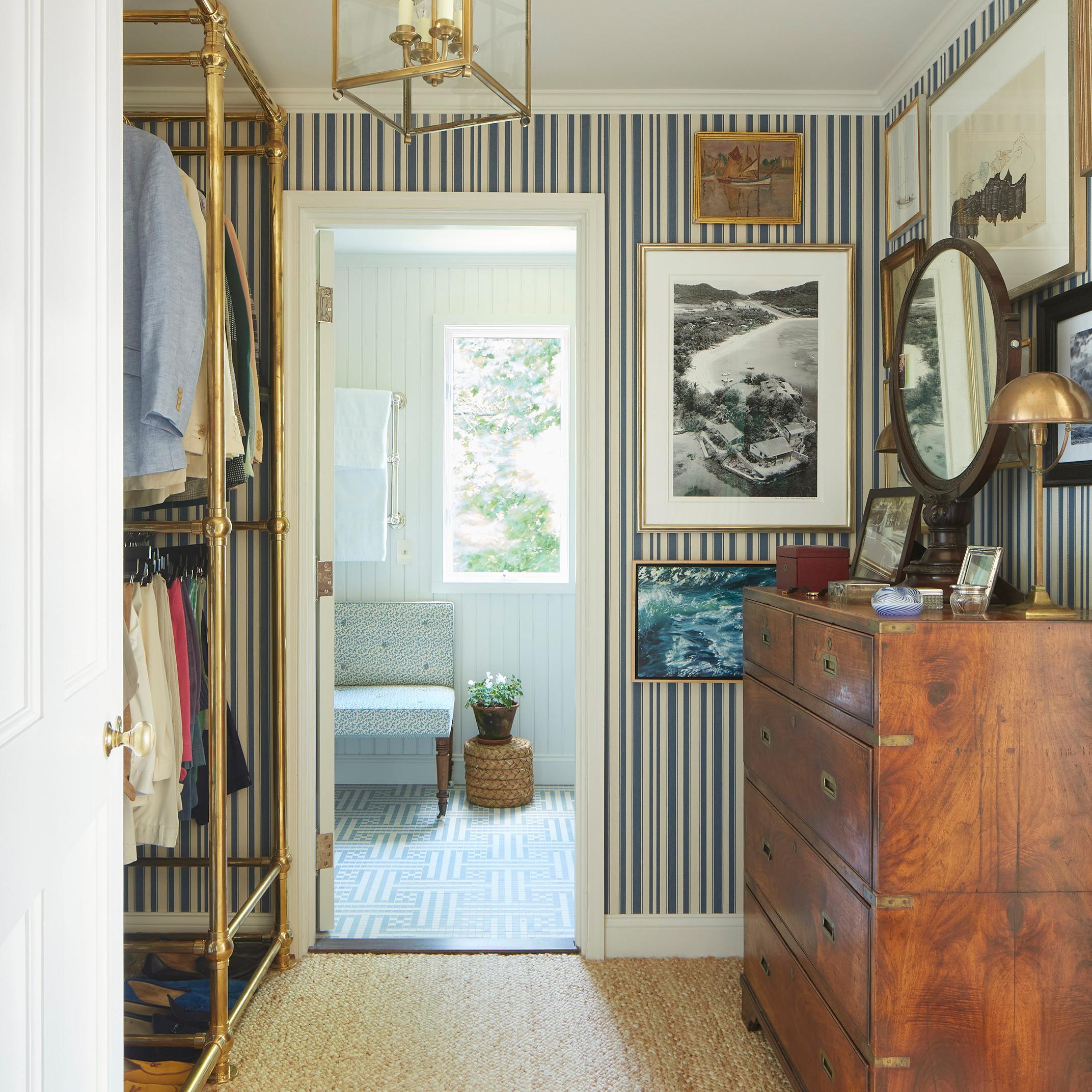 Ball style Closet System in polished brass